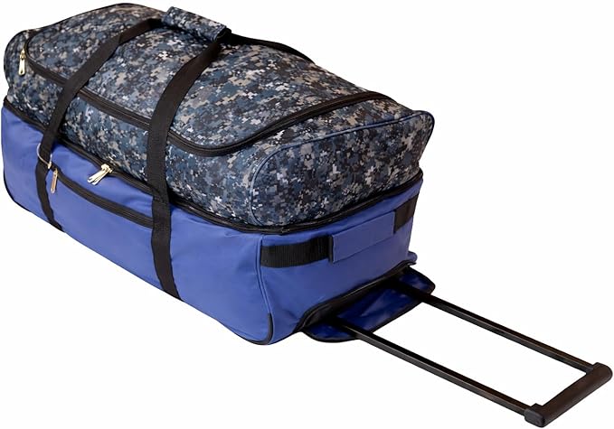 28-inch-wheeled-duffle-bag-2-section-drop-bottom-durable-large-blue-camouflage-travel-luggage-heavy-duty-duffle-bag-for-military-bag-sports-gym-travel